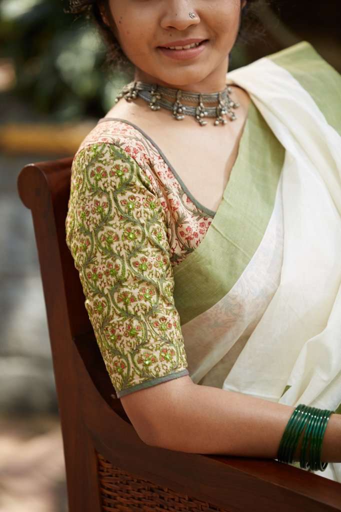 mix and match saree blouse
